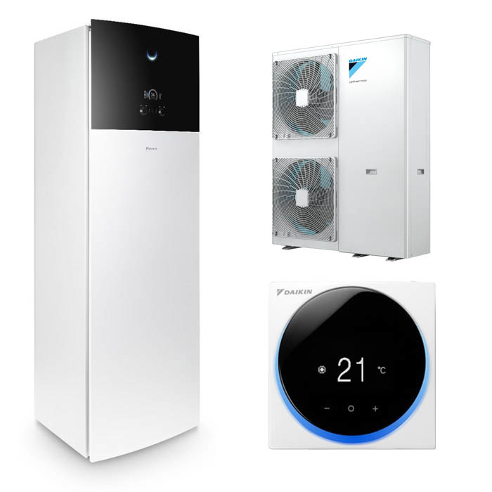 Tepelné čerpadlo Daikin Altherma 3 11kW EAVX16S23D9W + EPGA11DV - vytápění & chlazení, Stříbrná