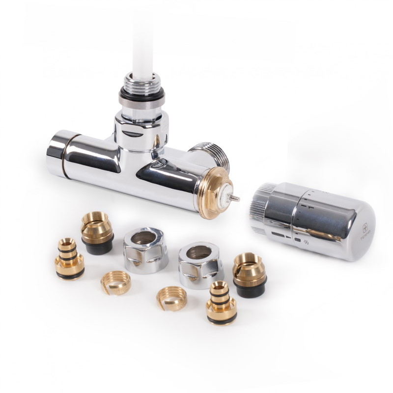 Terma levá rohová termostatická sada s ponornou trubicí G 1/2" Chrome