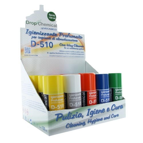 Vecamco D-510 parfémovaný dezinfekční sprej do klimatizace, Fresh