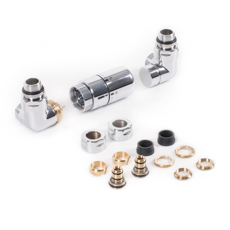 Terma levá úhlová termostatická sada G 1/2" Chrome
